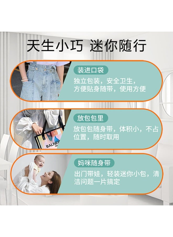 مناديل مبللة للتنظيف بحجم السفر – عبوات متعددة لطيفة على البشرة وخالية من الكحول - Image 3